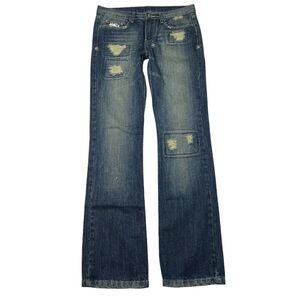 Ksubi Tsubi Super Ruin Scooter Jeans Distressed Straight Mid Rise NWT 30 x 33